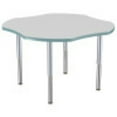 thumbnail image 1 of ECR4Kids 48in Clover Contour Thermo-Fused Adjustable Activity Table Grey/Seafoam/Silver - Super Leg, 1 of 2