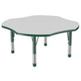 thumbnail image 1 of ECR4Kids 48in Clover Everyday T-Mold Adjustable Activity Table Grey/Green - Chunky Leg, 1 of 4