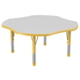 thumbnail image 1 of ECR4Kids 48in Clover Everyday T-Mold Adjustable Activity Table Grey/Yellow - Chunky Leg, 1 of 4