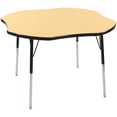 thumbnail image 1 of ECR4Kids 48in Clover Everyday T-Mold Adjustable Activity Table Maple/Black - Standard Swivel, 1 of 1