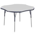 thumbnail image 1 of ECR4Kids 48in Clover Premium Thermo-Fused Adjustable Activity Table Grey/Navy/Navy - Standard Swivel, 1 of 4