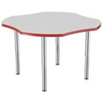 thumbnail image 1 of ECR4Kids 48in Clover Premium Thermo-Fused Adjustable Activity Table Grey/Red/Silver - Super Leg, 1 of 8
