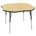 thumbnail image 1 of ECR4Kids 48in Clover Premium Thermo-Fused Adjustable Activity Table Maple/Black/Black - Standard Swivel, 1 of 4
