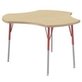 thumbnail image 1 of ECR4Kids 48in Cog Premium Thermo-Fused Adjustable Activity Table Maple/Maple/Red - Standard Swivel, 1 of 4
