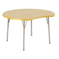 thumbnail image 1 of ECR4Kids 48in Crescent Premium Thermo-Fused Adjustable Activity Table Maple/Yellow/Sand - Standard Ball, 1 of 4