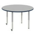thumbnail image 1 of ECR4Kids 48in Round Contour Thermo-Fused Adjustable Activity Table Grey/Navy/Silver - Super Leg, 1 of 2