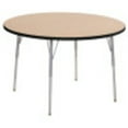 thumbnail image 1 of ECR4Kids 48in Round Contour Thermo-Fused Adjustable Activity Table Maple/Black/Silver - Standard Swivel, 1 of 2