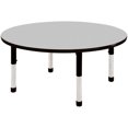 thumbnail image 1 of ECR4Kids 48in Round Everyday T-Mold Adjustable Activity Table Grey/Black - Chunky Leg, 1 of 3
