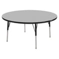 thumbnail image 1 of ECR4Kids 48in Round Everyday T-Mold Adjustable Activity Table Grey/Black - Standard Swivel, 1 of 7