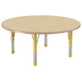 thumbnail image 1 of ECR4Kids 48in Round Everyday T-Mold Adjustable Activity Table Maple/Maple/Yellow - Chunky Leg, 1 of 3