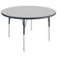 thumbnail image 1 of ECR4Kids 48in Round Premium Thermo-Fused Adjustable Activity Table Grey/Navy/Navy - Standard Swivel, 1 of 3