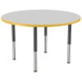 thumbnail image 1 of ECR4Kids 48in Round Premium Thermo-Fused Adjustable Activity Table Grey/Yellow/Black - Super Leg, 1 of 7
