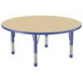 thumbnail image 1 of ECR4Kids 48in Round Premium Thermo-Fused Adjustable Activity Table Maple/Blue/Blue - Chunky Leg, 1 of 3