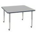 thumbnail image 1 of ECR4Kids 48in x 48in Square Premium Thermo-Fused Adjustable Activity Table Grey/Navy/Silver - Super Leg, 1 of 2