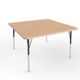 thumbnail image 1 of ECR4Kids 48in x 48in Square Premium Thermo-Fused Adjustable Activity Table Maple/Maple/Black - Standard Swivel, 1 of 2