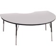 thumbnail image 1 of ECR4Kids 48in x 72in Kidney Everyday T-Mold Adjustable Activity Table Grey/Black - Standard Ball, 1 of 3