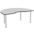 thumbnail image 1 of ECR4Kids 48in x 72in Kidney Premium Thermo-Fused Adjustable Activity Table Grey/Black/Silver - Super Leg, 1 of 8