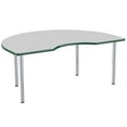 thumbnail image 1 of ECR4Kids 48in x 72in Kidney Premium Thermo-Fused Adjustable Activity Table Grey/Green/Silver - Super Leg, 1 of 8