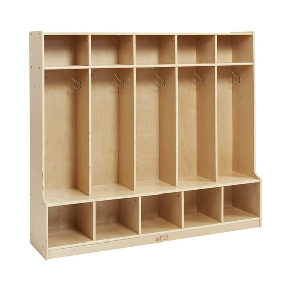 5-Section Coat Locker with Bench and Cubby Storage