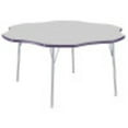 thumbnail image 1 of ECR4Kids 60in Flower Contour Thermo-Fused Adjustable Activity Table Grey/Eggplant/Silver - Standard Swivel, 1 of 4