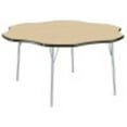 thumbnail image 1 of ECR4Kids 60in Flower Contour Thermo-Fused Adjustable Activity Table Maple/Black/Silver - Standard Swivel, 1 of 4