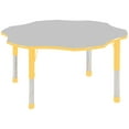 thumbnail image 1 of ECR4Kids 60in Flower Everyday T-Mold Adjustable Activity Table Grey/Yellow - Chunky Leg, 1 of 1