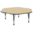 thumbnail image 1 of ECR4Kids 60in Flower Everyday T-Mold Adjustable Activity Table Maple/Navy - Chunky Leg, 1 of 4
