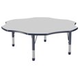 thumbnail image 1 of ECR4Kids 60in Flower Premium Thermo-Fused Adjustable Activity Table Grey/Navy/Navy - Chunky Leg, 1 of 4