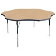 thumbnail image 1 of ECR4Kids 60in Flower Premium Thermo-Fused Adjustable Activity Table Maple/Navy/Navy - Standard Swivel, 1 of 4