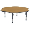 thumbnail image 1 of ECR4Kids 60in Flower Premium Thermo-Fused Adjustable Activity Table Oak/Navy/Navy - Chunky Leg, 1 of 4
