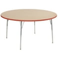 thumbnail image 1 of ECR4Kids 60in Round Contour Thermo-Fused Adjustable Activity Table Maple/Tangerine/Silver - Standard Swivel, 1 of 3