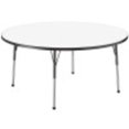 thumbnail image 1 of ECR4Kids 60in Round Dry-Erase Thermo-Fused Adjustable Activity Table Black/Black - Standard Ball, 1 of 9