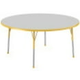 thumbnail image 1 of ECR4Kids 60in Round Premium Thermo-Fused Adjustable Activity Table Grey/Yellow/Yellow - Standard Ball, 1 of 4