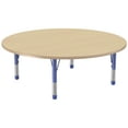 thumbnail image 1 of ECR4Kids 60in Round Premium Thermo-Fused Adjustable Activity Table Maple/Maple/Blue - Chunky Leg, 1 of 4