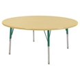 thumbnail image 1 of ECR4Kids 60in Round Premium Thermo-Fused Adjustable Activity Table Maple/Maple/Green - Standard Swivel, 1 of 4
