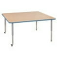 thumbnail image 1 of ECR4Kids 60in x 60in Square Contour Thermo-Fused Adjustable Activity Table Maple/Powder Blue/Silver - Super Leg, 1 of 2