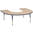 thumbnail image 1 of ECR4Kids 60in x 66in Horseshoe Everyday T-Mold Adjustable Activity Table Maple/Navy - Toddler Ball, 1 of 2