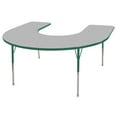 thumbnail image 1 of ECR4Kids 60in x 66in Horseshoe Premium Thermo-Fused Adjustable Activity Table Grey/Green/Green - Standard Ball, 1 of 2