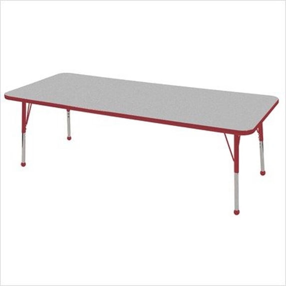 ECR4Kids 9 Piece 72'' x 30'' Rectangular Classroom Table and 14'' Chair Set
