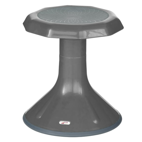 ECR4Kids ACE Active Core Engagement Wobble Stool, 15in Seat Height, Flexible Seating, Grey