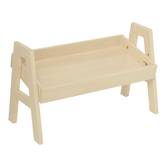 ECR4Kids Adjustable Stacking Shelf with Full Edge, Antique White