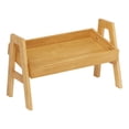 thumbnail image 1 of ECR4Kids Adjustable Stacking Shelf Organizer with Full Edge, Book Display, Natural, 1 of 9