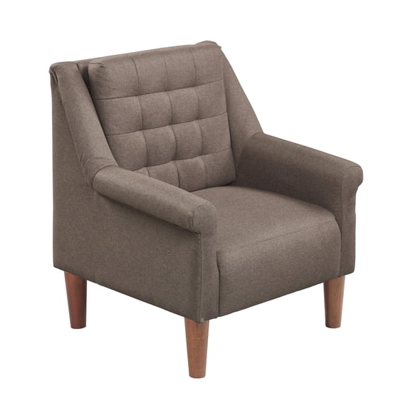 ECR4Kids Atticus Toddler Upholstered Arm Chair with Wooden Legs, Kids Furniture, Raisin