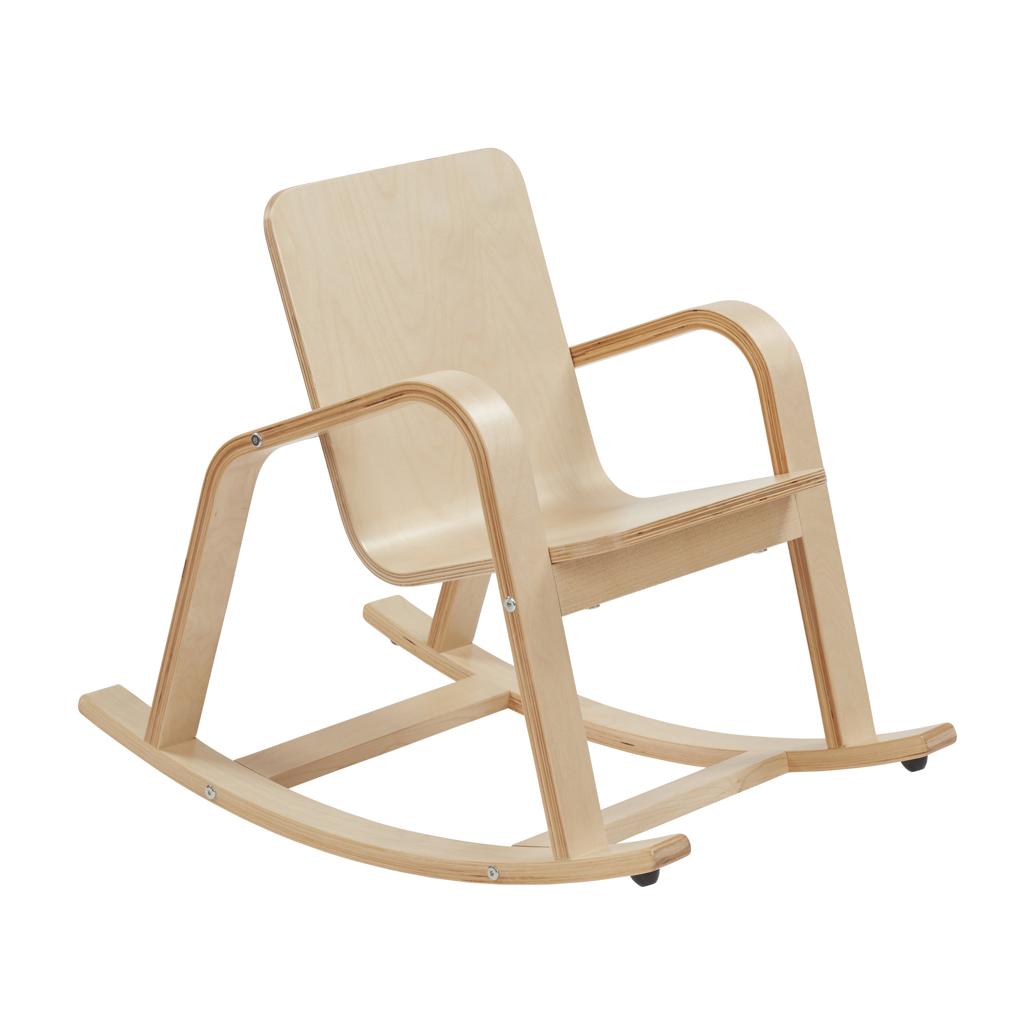 ECR4Kids Bentwood Reading Rocking Chair with Armrests, Montessori Furniture, Grey Wash