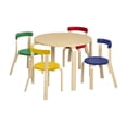 thumbnail image 1 of ECR4Kids Bentwood Table and Curved Back Chair Set, Kids Furniture, Assorted, 5-Piece, 1 of 10