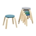 thumbnail image 1 of ECR4Kids Bentwood Stackable Stools, 12in Seat Height, Classroom Furniture, Contemporary, 6-Piece, 1 of 9