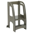 thumbnail image 1 of ECR4Kids Chef's Helper Kitchen Step Stool Tower with Handles, Childrens Furniture, Grey Wash, 1 of 9