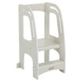 thumbnail image 1 of ECR4Kids Chef's Helper Kitchen Step Stool Tower with Handles, Childrens Furniture, White Wash, 1 of 9