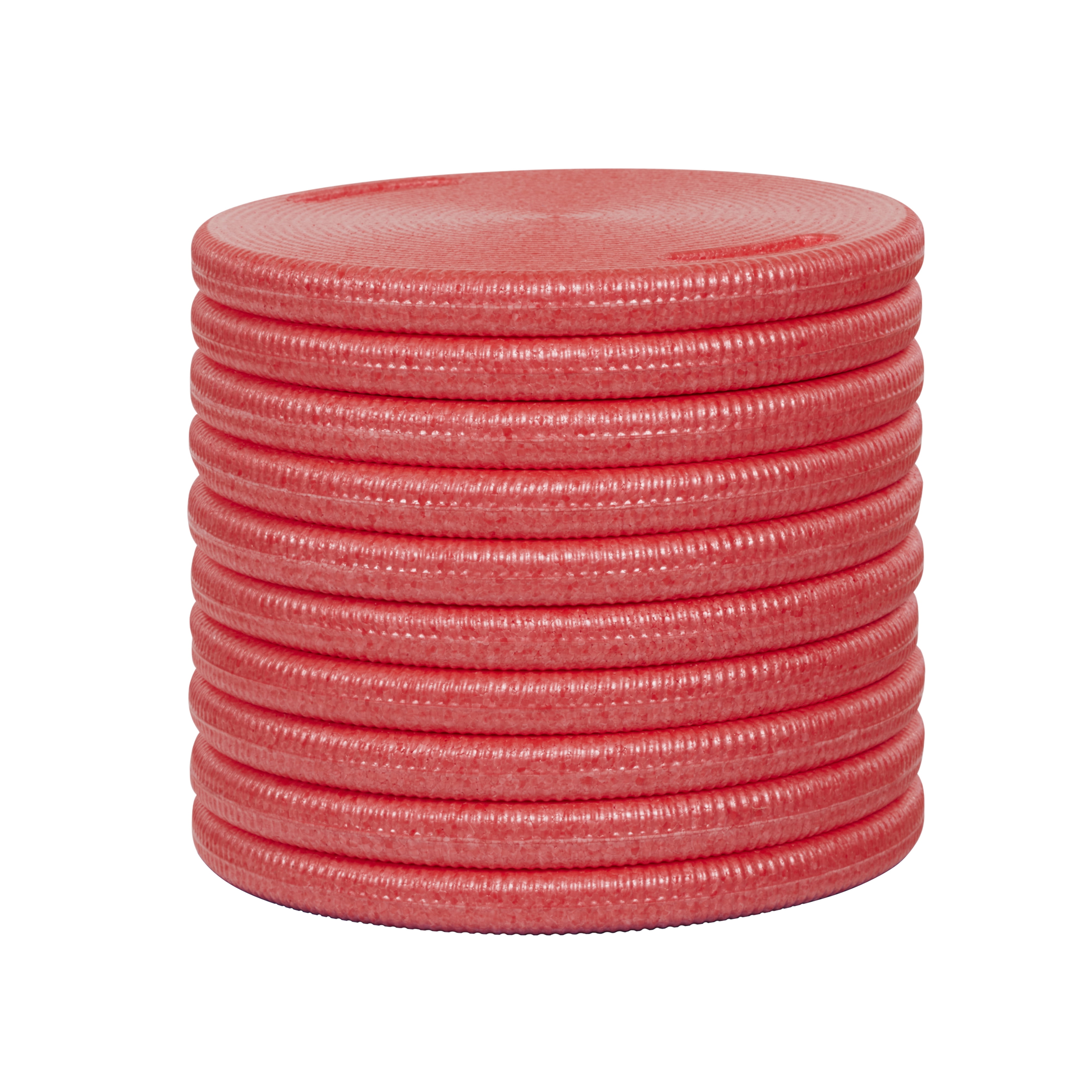ECR4Kids CircleSpots Flexible Seating Floor Pads, Classroom Essentials, Red, 10-Pack