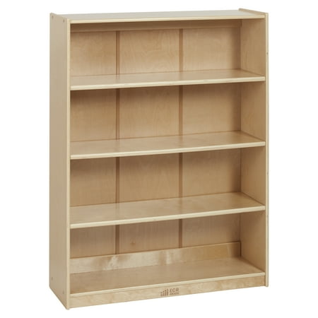 ECR4Kids Wooden Classic Bookcase with Adjustable Shelves, 48in, Classroom Bookshelf, Natural
